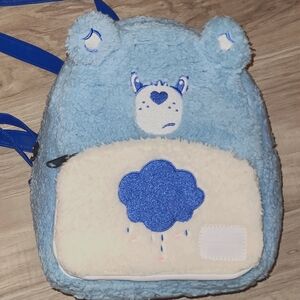🐻💙BLUE FUZZY CARE BEAR LOUNGEFLY BACKPACK